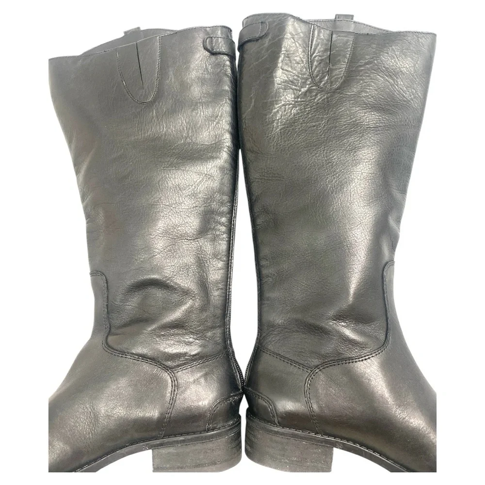 Sam Edelman Penny 2 Wide Calf Size 6 Riding/Equestrian Leather Black Boot NEW